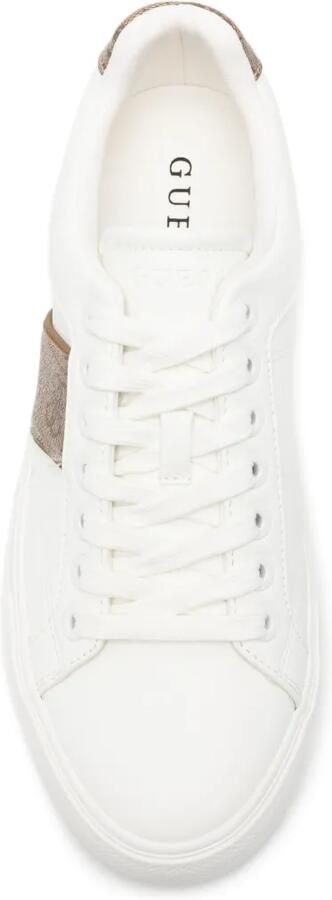 GUESS USA Cribe leren sneakers met logoprint Wit - Foto 3