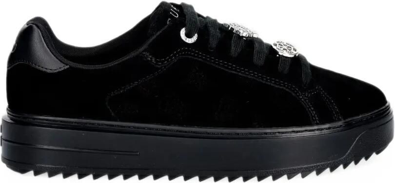 GUESS USA Duena sneakers met logo-plakkaat en plateauzool Zwart
