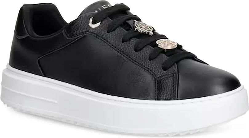 GUESS USA Duena sneakers met monogram-reliëf en logobedel Zwart