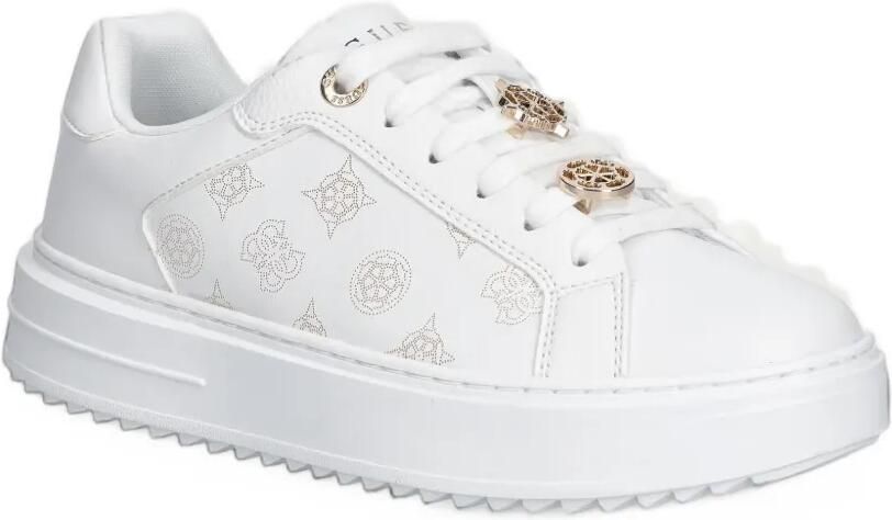 GUESS USA Duena sneakers met veters en logo-print Wit