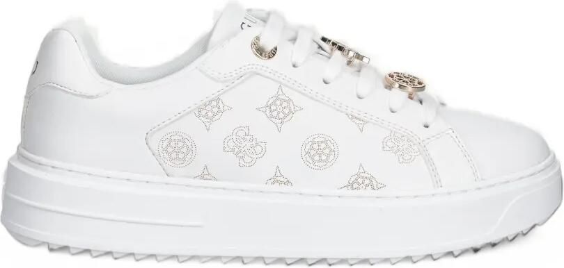 GUESS USA Duena sneakers met veters en logo-print Wit - Foto 3