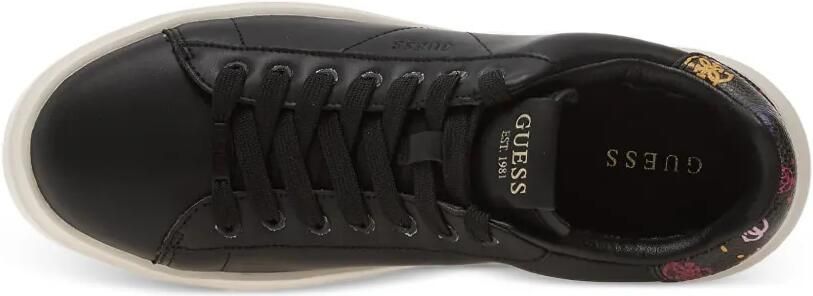 GUESS USA Elbina leren sneakers met logoprint Zwart - Foto 5