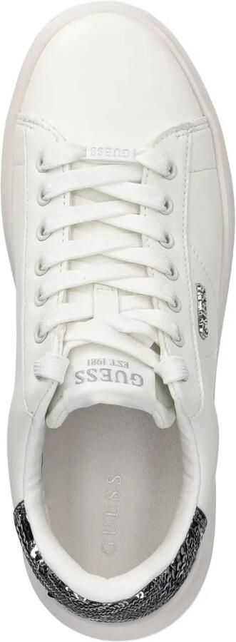 GUESS USA Elbina leren sneakers met pailletten Wit