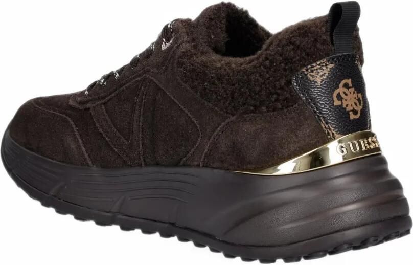 GUESS USA Facter sneakers met afwerking van imitatielammy Bruin - Foto 2