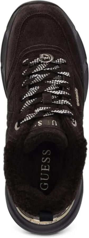 GUESS USA Facter sneakers met afwerking van imitatielammy Bruin - Foto 4