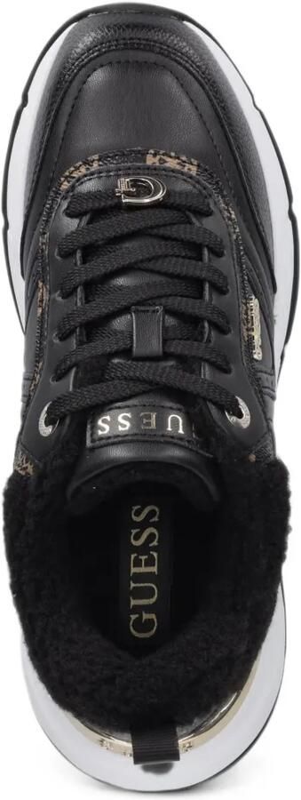 GUESS USA Facter sneakers met lammy afwerking Zwart - Foto 4