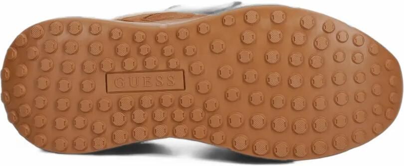 GUESS USA Facter suède sneakers met lammy afwerking Bruin - Foto 5