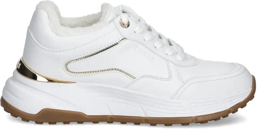 GUESS USA Farrea sneakers met afwerking van imitatiebont Wit