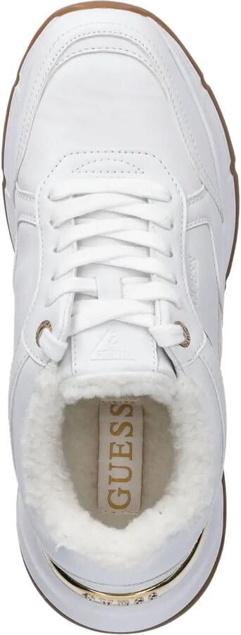 GUESS USA Farrea sneakers met afwerking van imitatiebont Wit - Foto 4