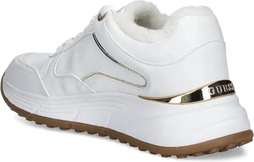 GUESS USA Farrea sneakers met afwerking van imitatiebont Wit - Foto 3