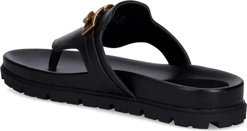 GUESS USA Farron leren sandalen met logoplakkaat Zwart - Foto 2