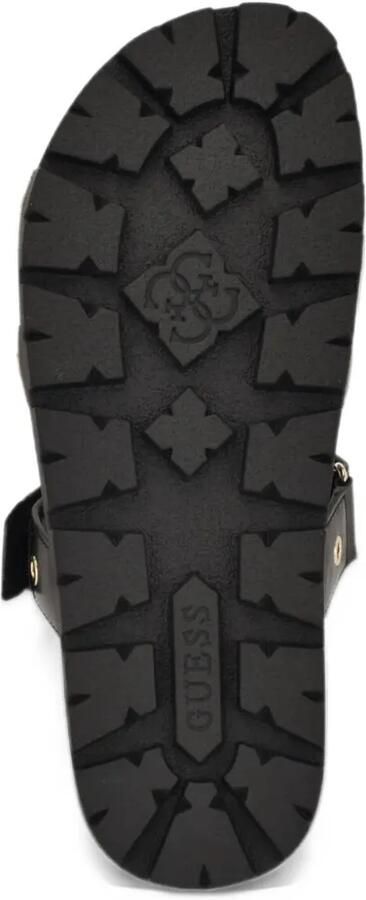 GUESS USA Fashie slip-on double-strapped footbed sandal Zwart - Foto 3