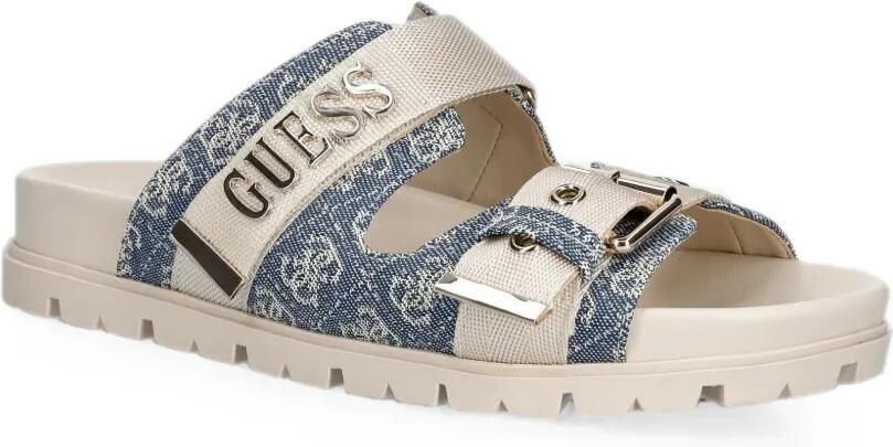 GUESS USA Faxona sandalen met logo-print en gespsluiting Blauw - Foto 3