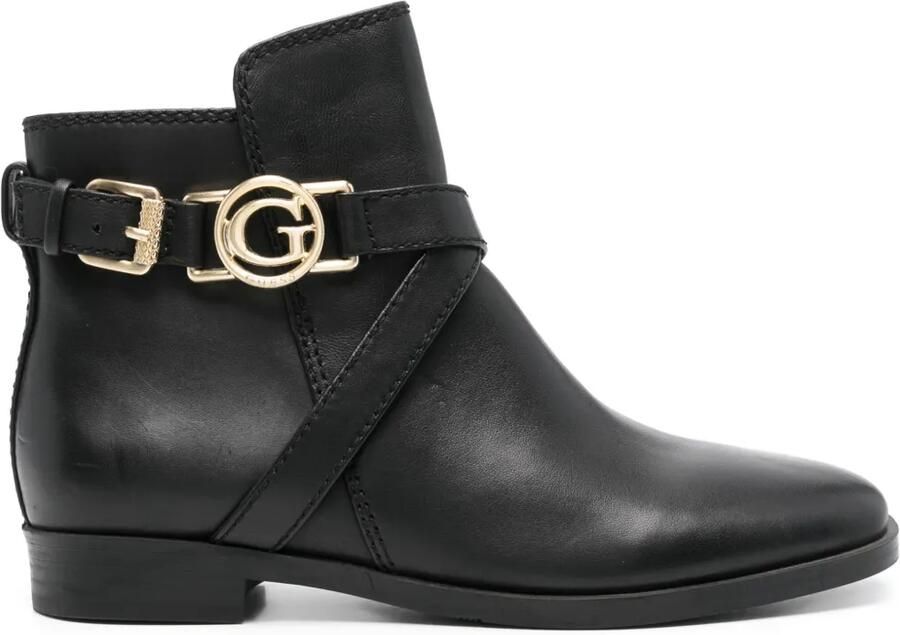 GUESS USA Floriza leren laarzen Zwart