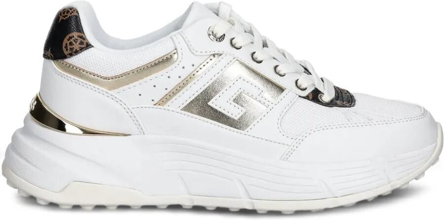 GUESS USA Fonzi sneakers met plateauzool Wit