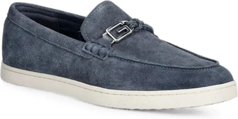 GUESS USA Heaws suède loafers met logoplakkaat Blauw - Foto 2