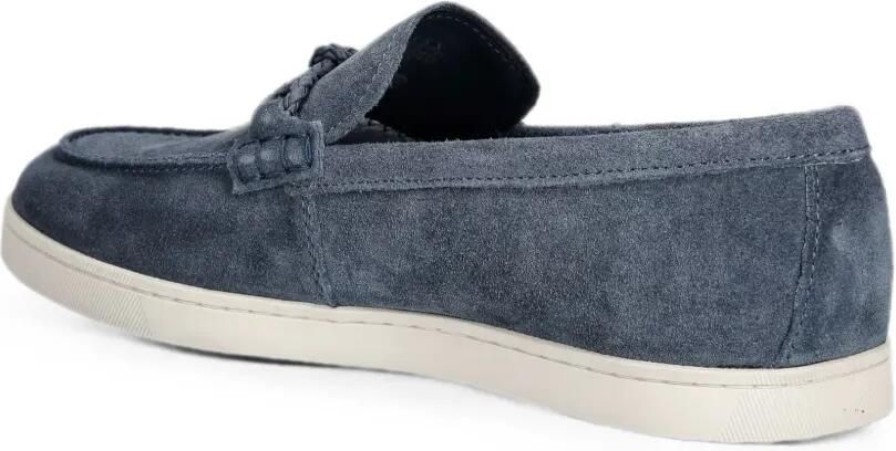 GUESS USA Heaws suède loafers met logoplakkaat Blauw - Foto 3
