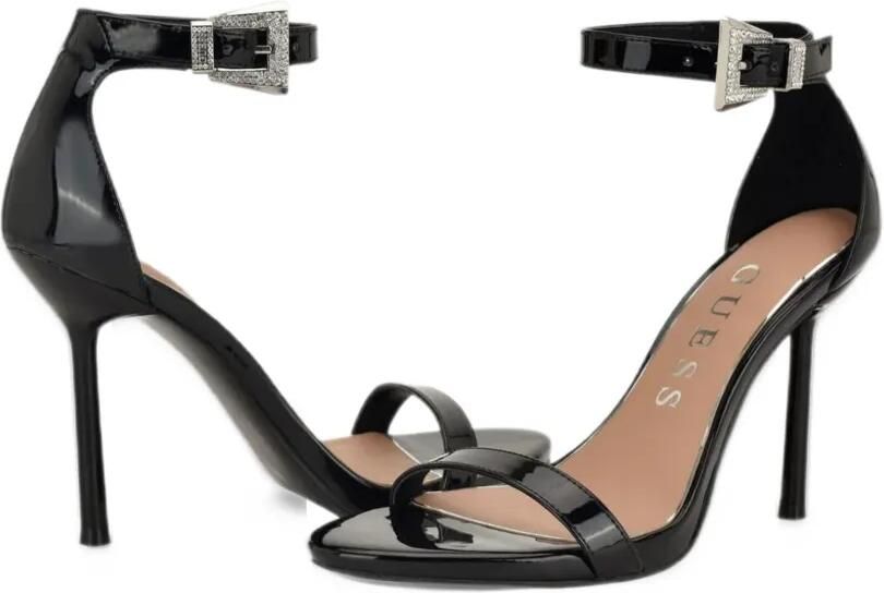 GUESS USA Insraa stiletto heeled sandals with rhinestone buckle Zwart - Foto 2
