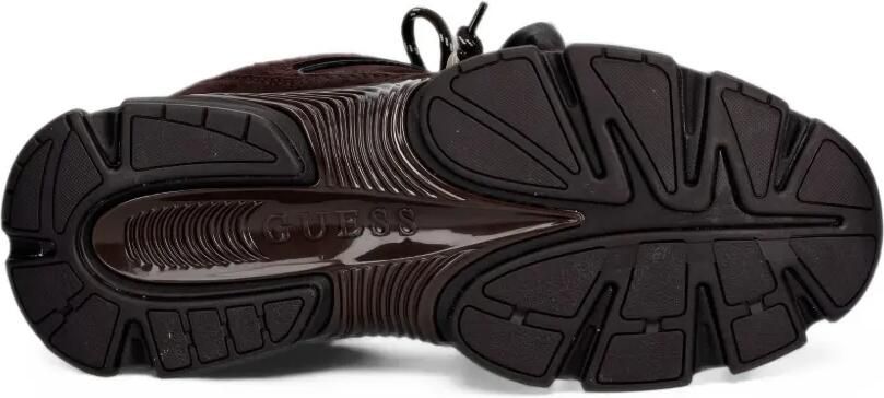 GUESS USA Irrina suède sneakers met vlakken Bruin - Foto 4