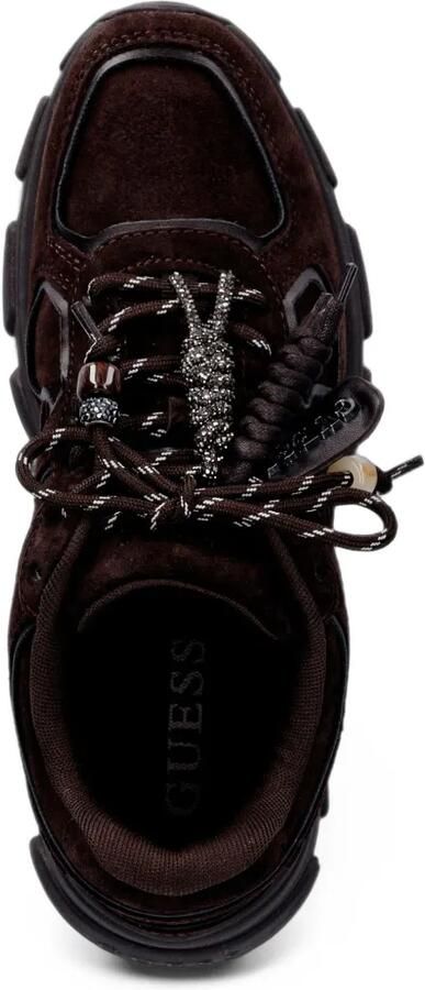GUESS USA Irrina suède sneakers met vlakken Bruin - Foto 3