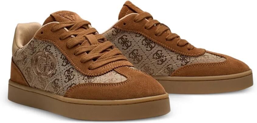GUESS USA Jacek sneakers met monogramprint en vlakken Bruin - Foto 4