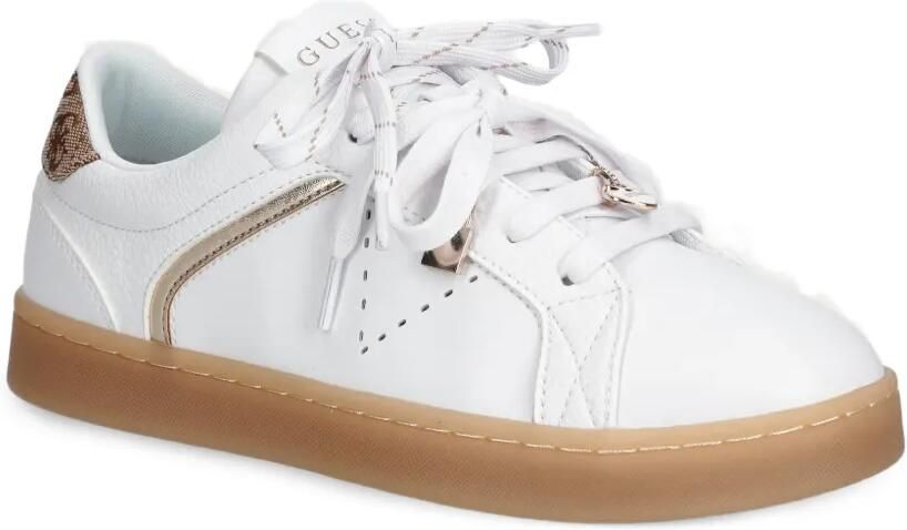 GUESS USA Jarding leren sneakers met logo-print Wit - Foto 3