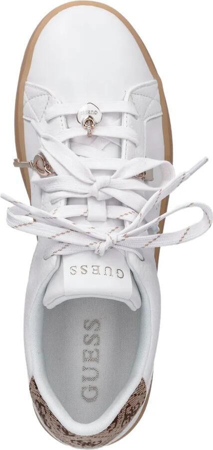 GUESS USA Jarding leren sneakers met logo-print Wit - Foto 4