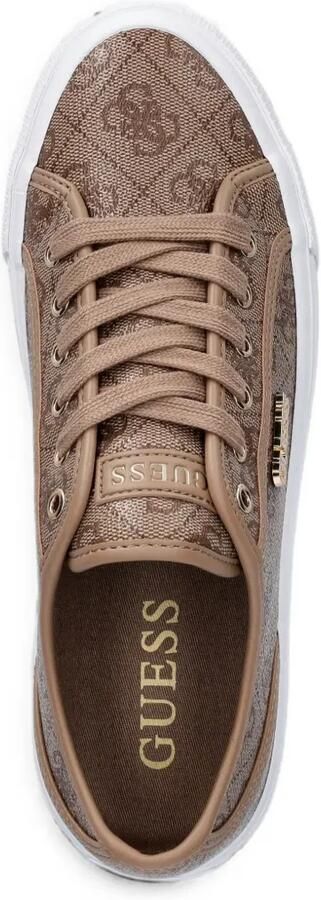GUESS USA Jelexa sneakers met monogramprint Beige - Foto 4