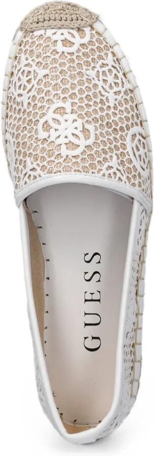 GUESS USA Joelynn gehaakte espadrilles met geborduurd logo Wit - Foto 4