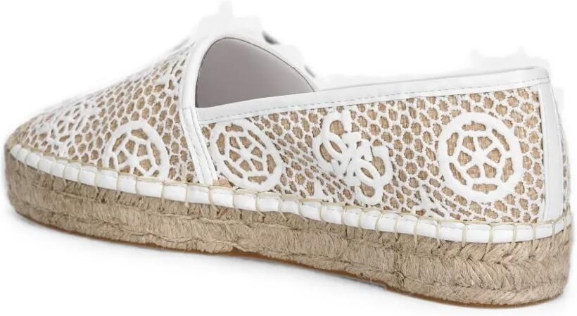 GUESS USA Joelynn gehaakte espadrilles met geborduurd logo Wit - Foto 3