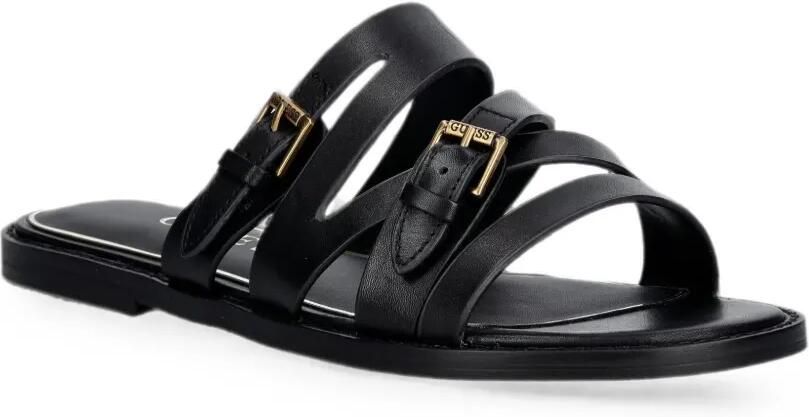 GUESS USA Leren sandalen met gesp Zwart
