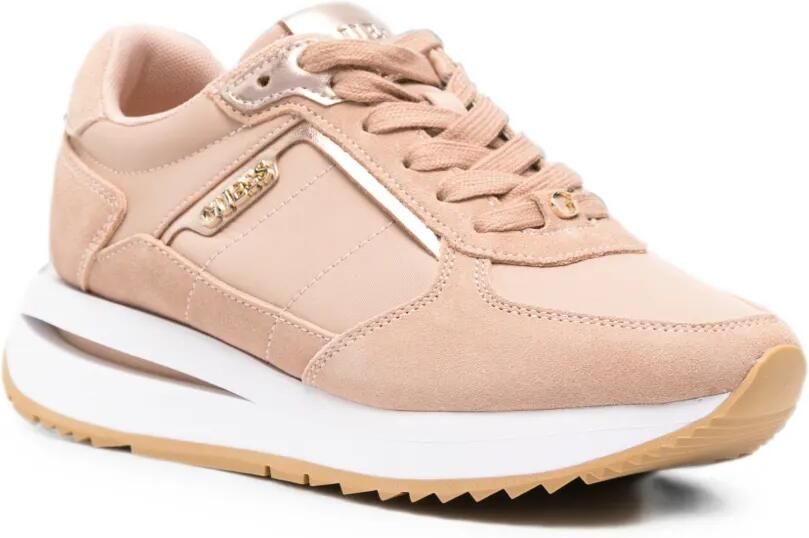 GUESS USA Leren sneakers met vlakken Beige - Foto 2