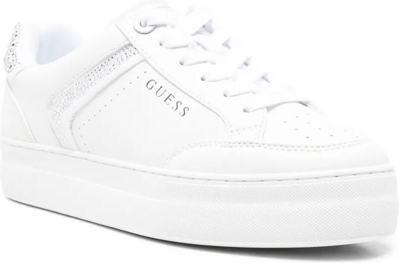 GUESS USA Leren sneakers verfraaid met stras Wit - Foto 3
