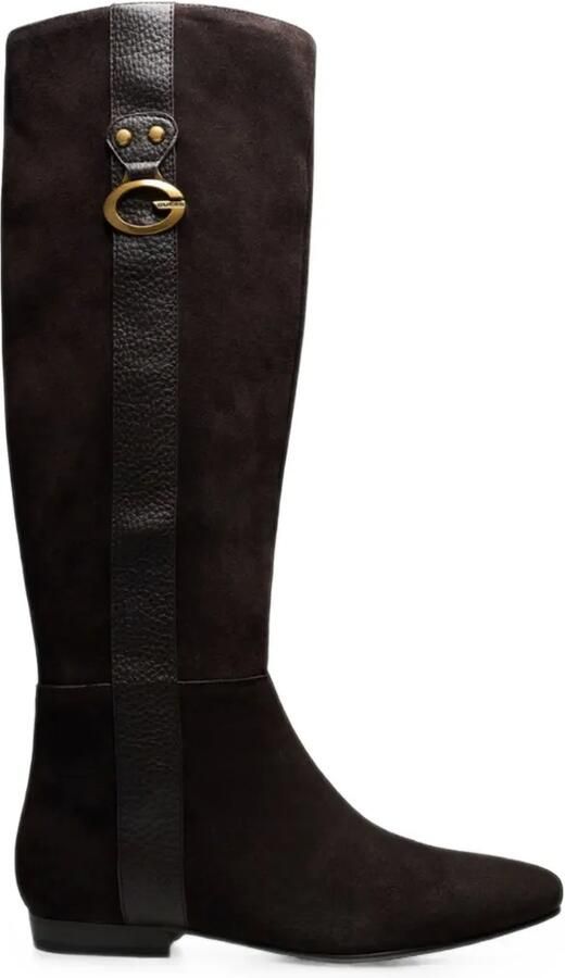 GUESS USA Knielaarzen met logoplakkaat Bruin