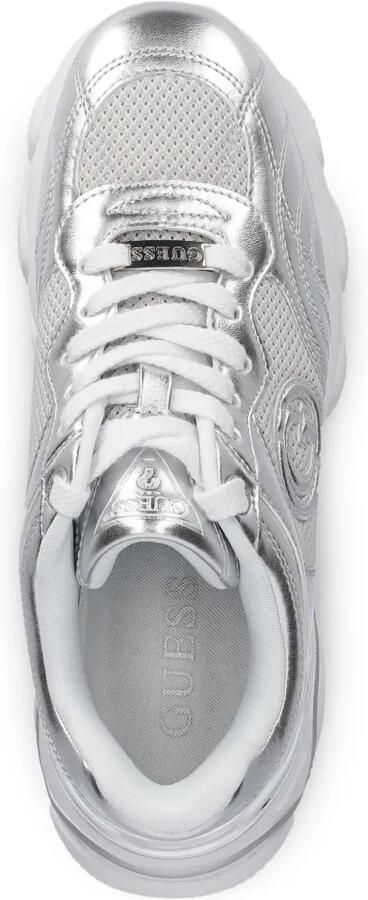 GUESS USA Low-top sneakers met geperforeerde details en logo Zilver - Foto 5