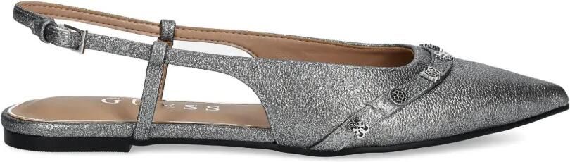 GUESS USA Metallic slingback ballerina's Zilver