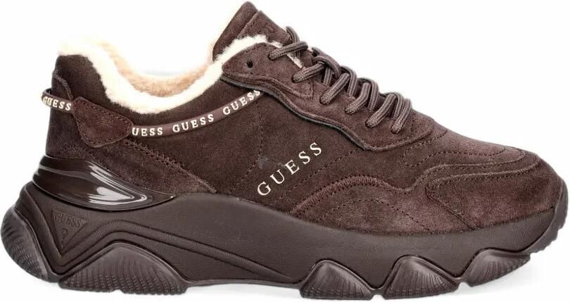 GUESS USA Micola suède sneakers Bruin