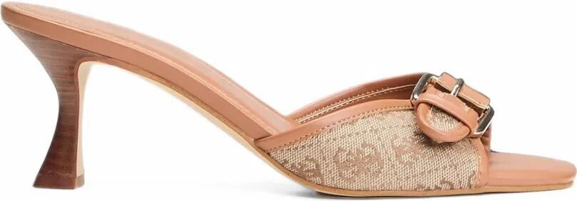 GUESS USA monogram-print buckle-detail sandals Bruin
