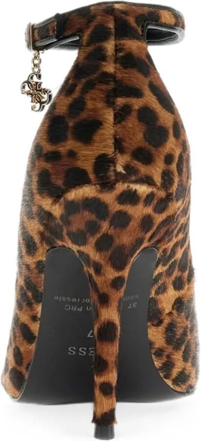 GUESS USA Nadeea pumps met luipaardprint en enkelbandje Bruin
