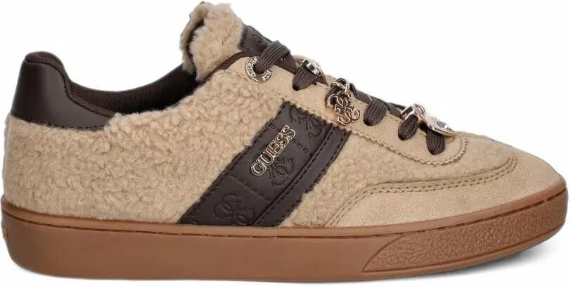 GUESS USA Naoki lammy sneakers verfraaid met bedel Beige - Foto 3
