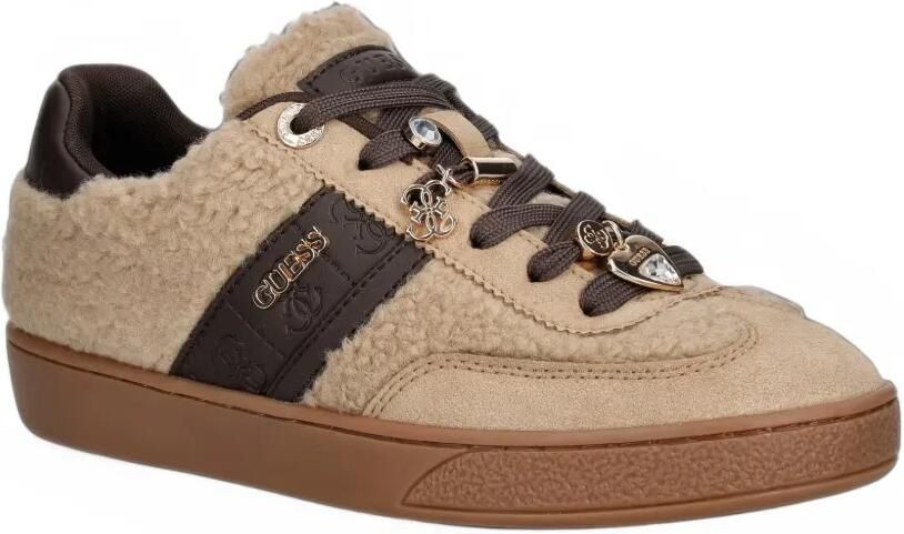 GUESS USA Naoki lammy sneakers verfraaid met bedel Beige - Foto 2