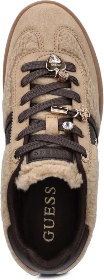 GUESS USA Naoki lammy sneakers verfraaid met bedel Beige - Foto 4