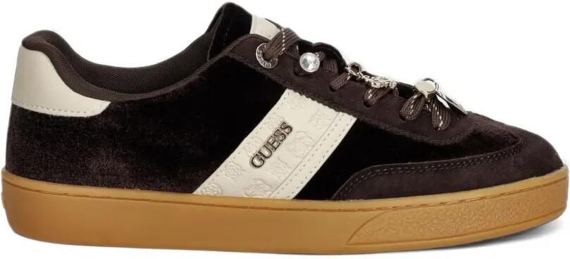 GUESS USA Naoki sneakers verfraaid met bedels Bruin - Foto 4