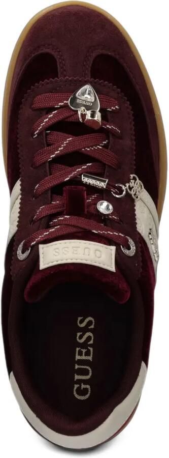 GUESS USA Naoki velvet sneakers Rood - Foto 4