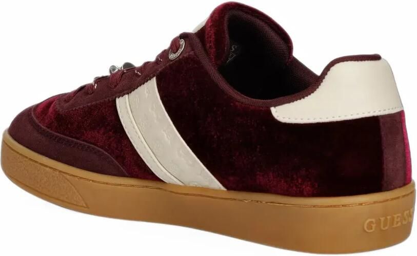 GUESS USA Naoki velvet sneakers Rood - Foto 2