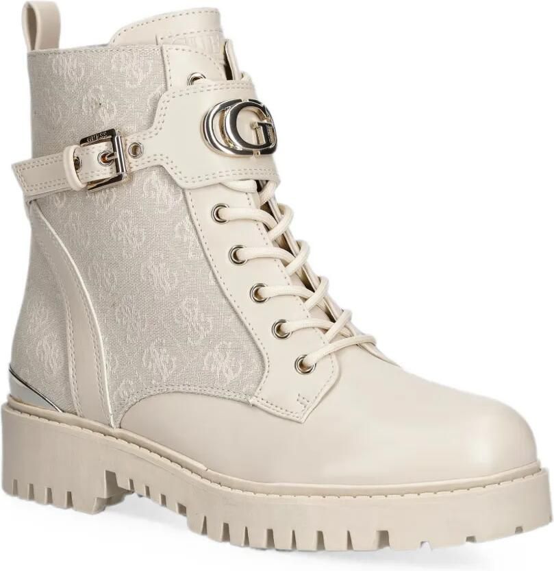 GUESS USA Olanna combat boots met logo Beige - Foto 2