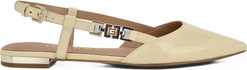 GUESS USA patent-finish Franie ballet flats Beige