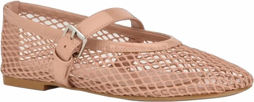 GUESS USA Paxey buckle-fastening mesh ballet flats Roze - Foto 3