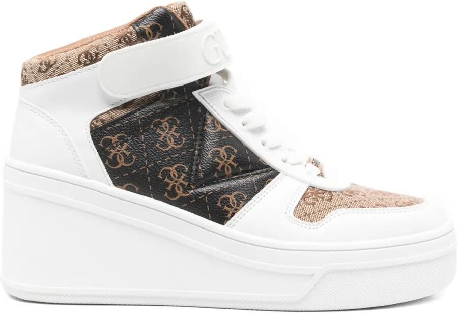 GUESS USA Rubeka 4G sneakers met plateauzool Wit