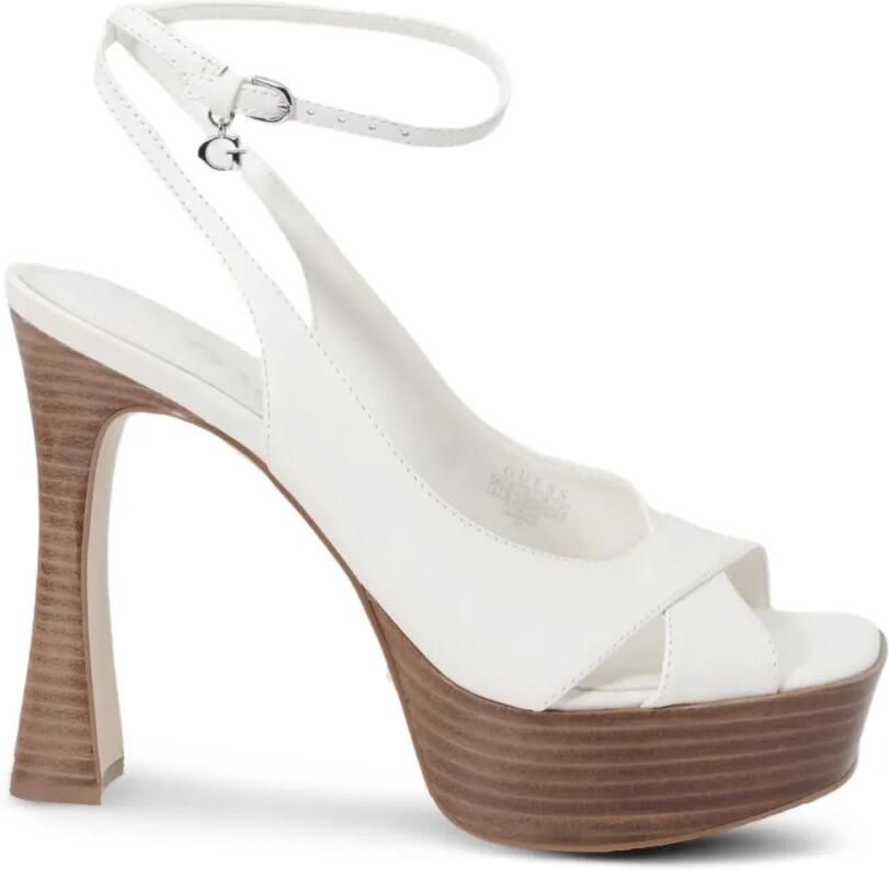 GUESS USA Sandalen met enkelbandjes en plateauzool Wit